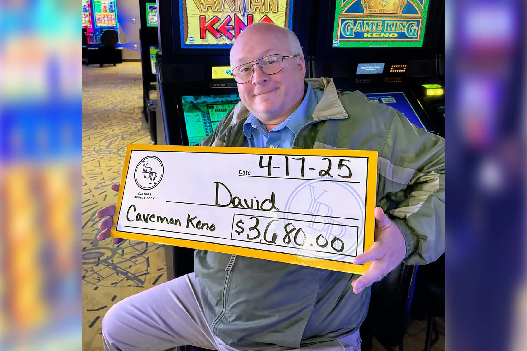 David won $3,680