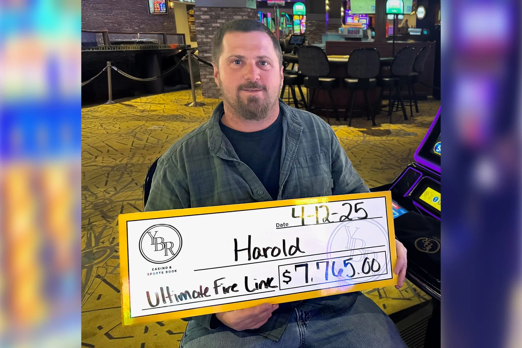 Harold won $7,765