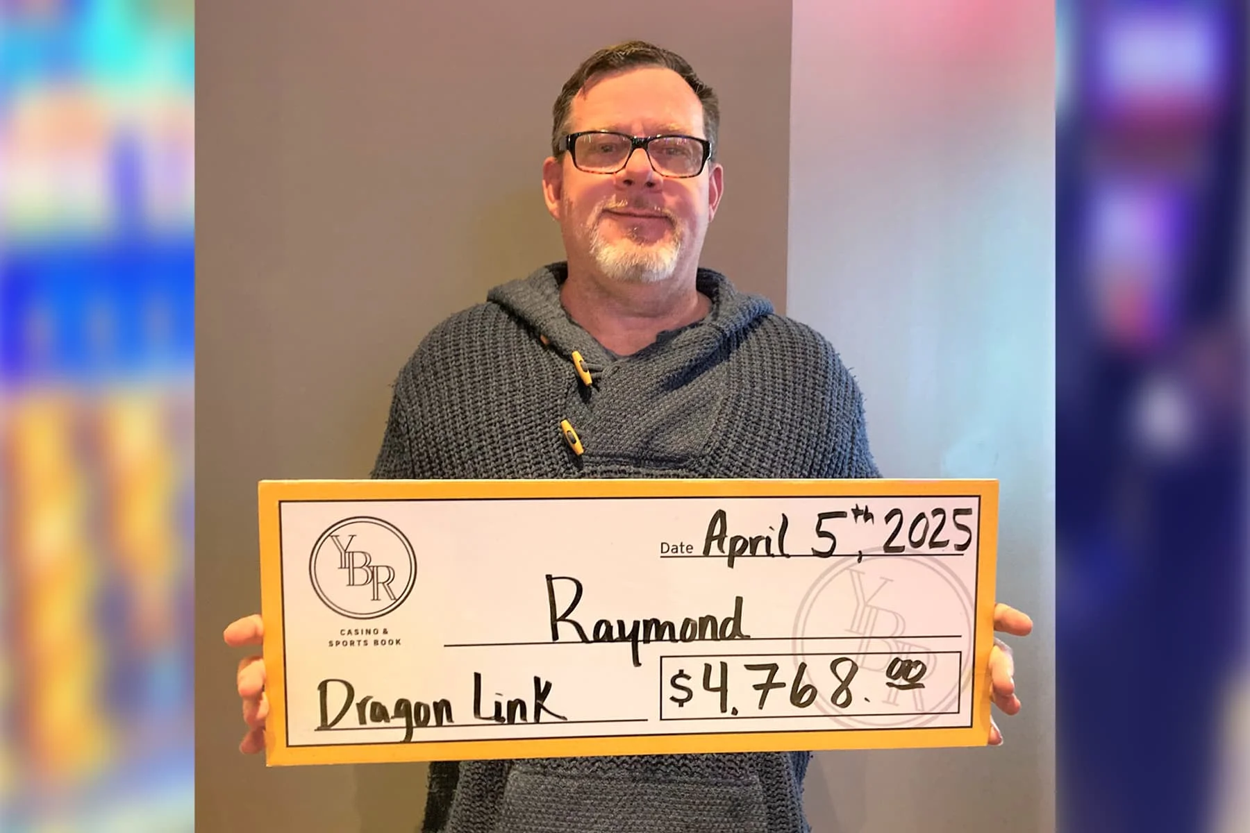 Raymond won $4,768