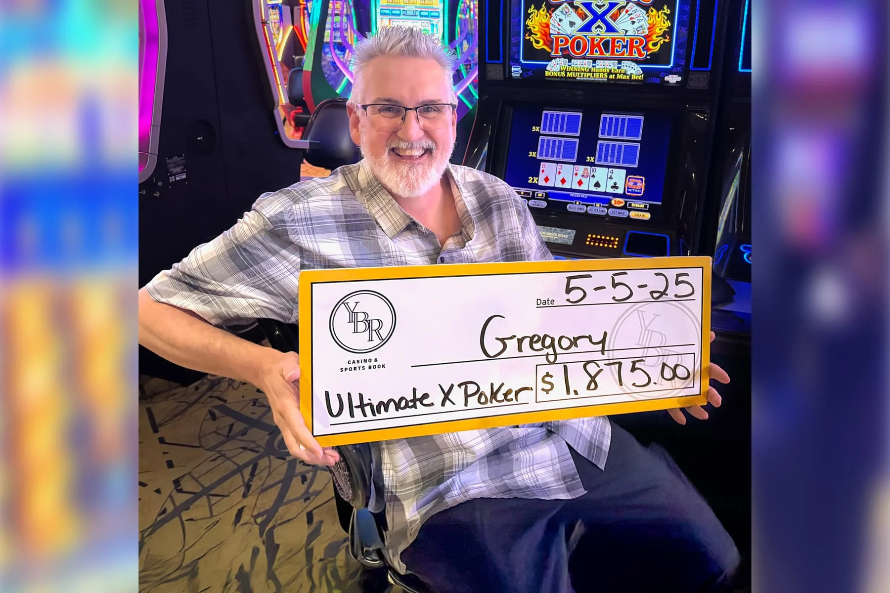 Gregory won $1,875