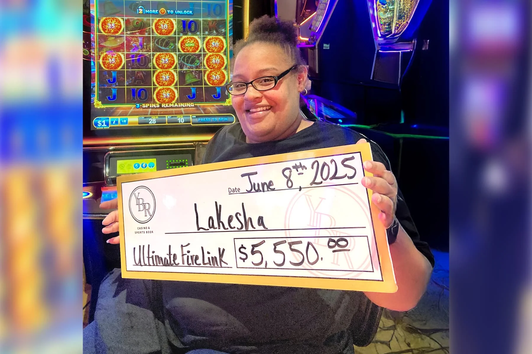Lakesha won $5,550
