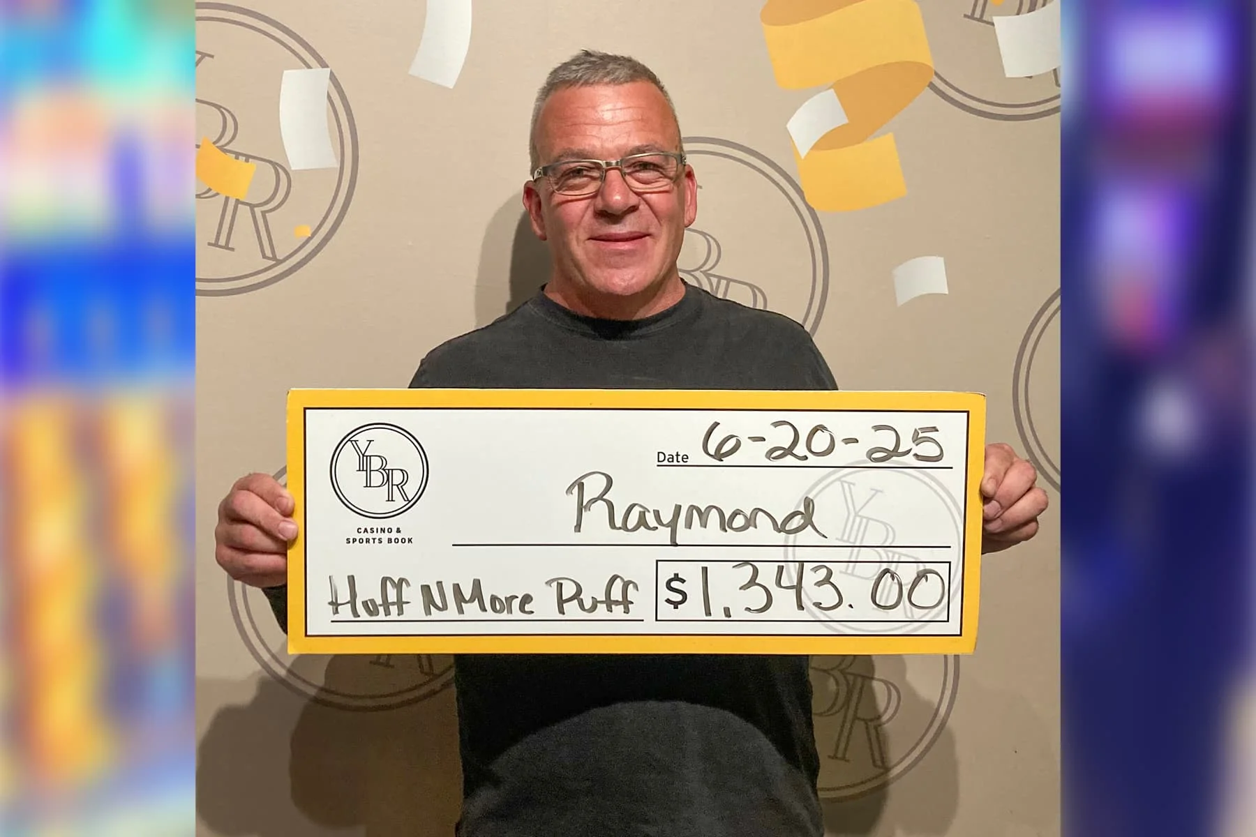 Raymond won $1,343
