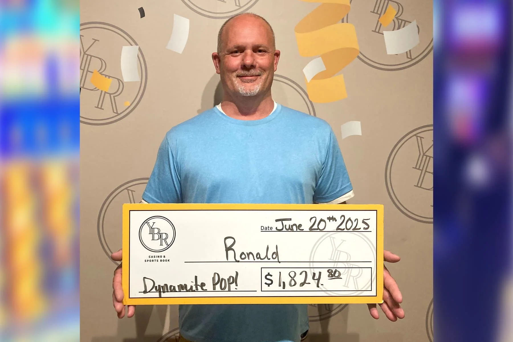 Ronald won $1,824