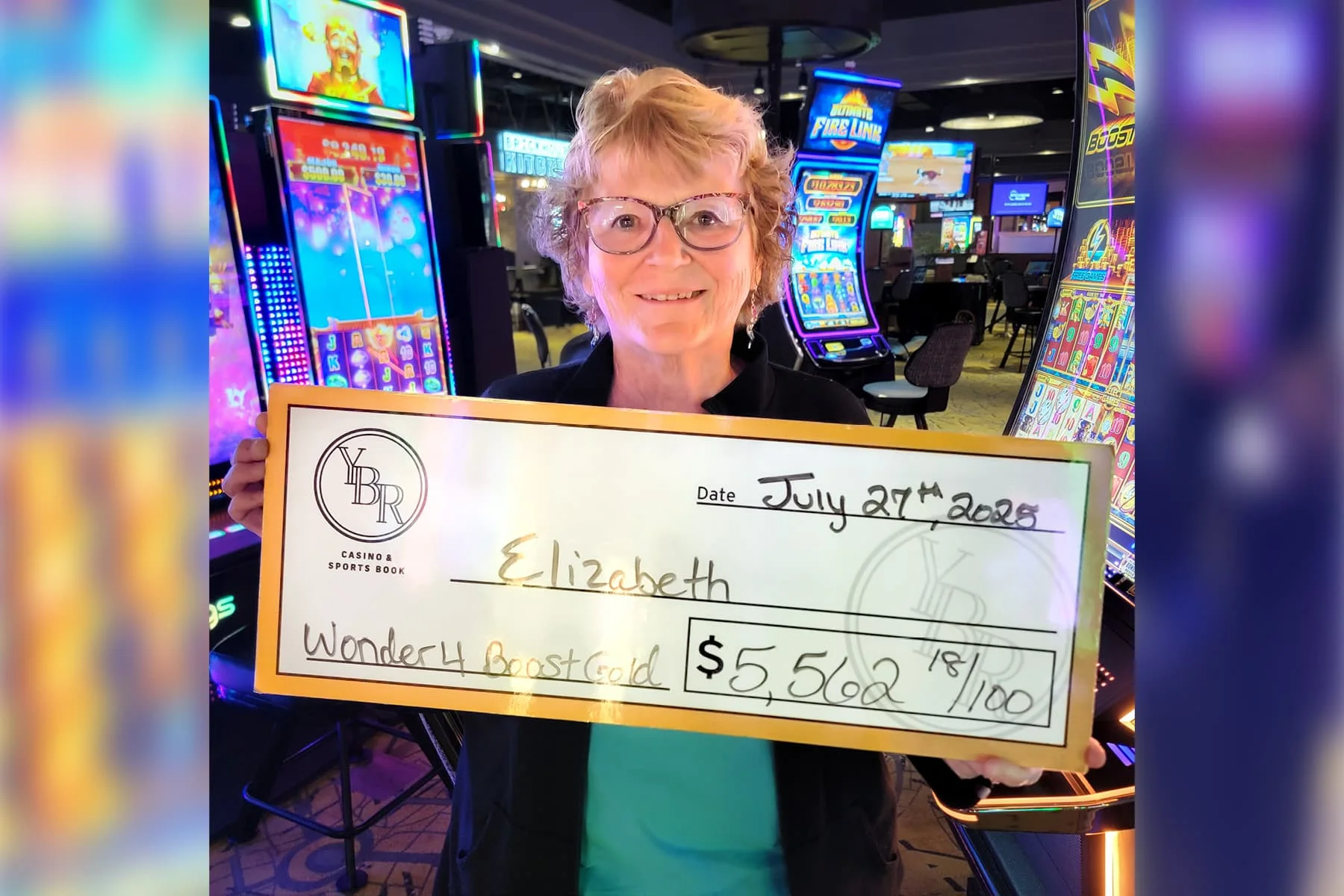 Elizabeth won $5,562