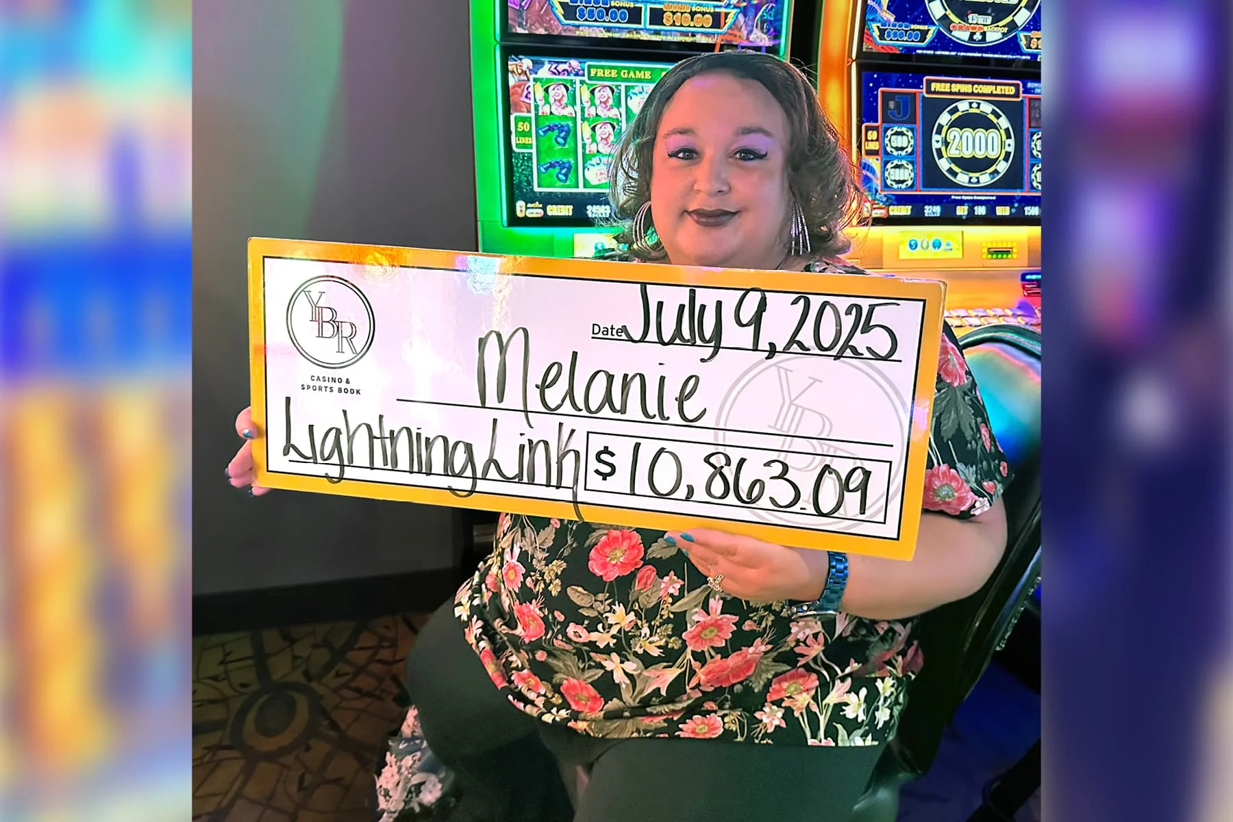 Melanie won $10,863