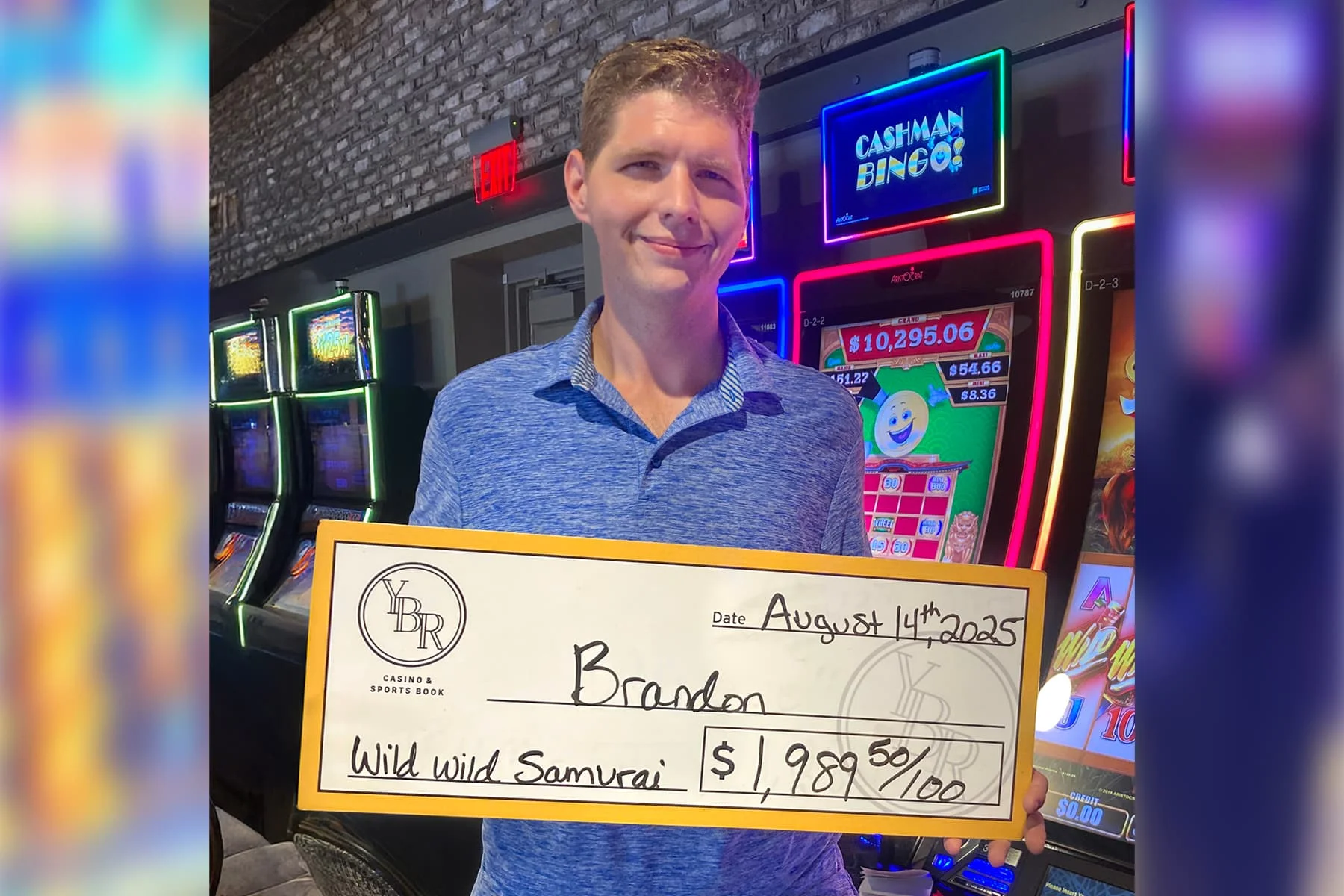 Brandon won $1,989