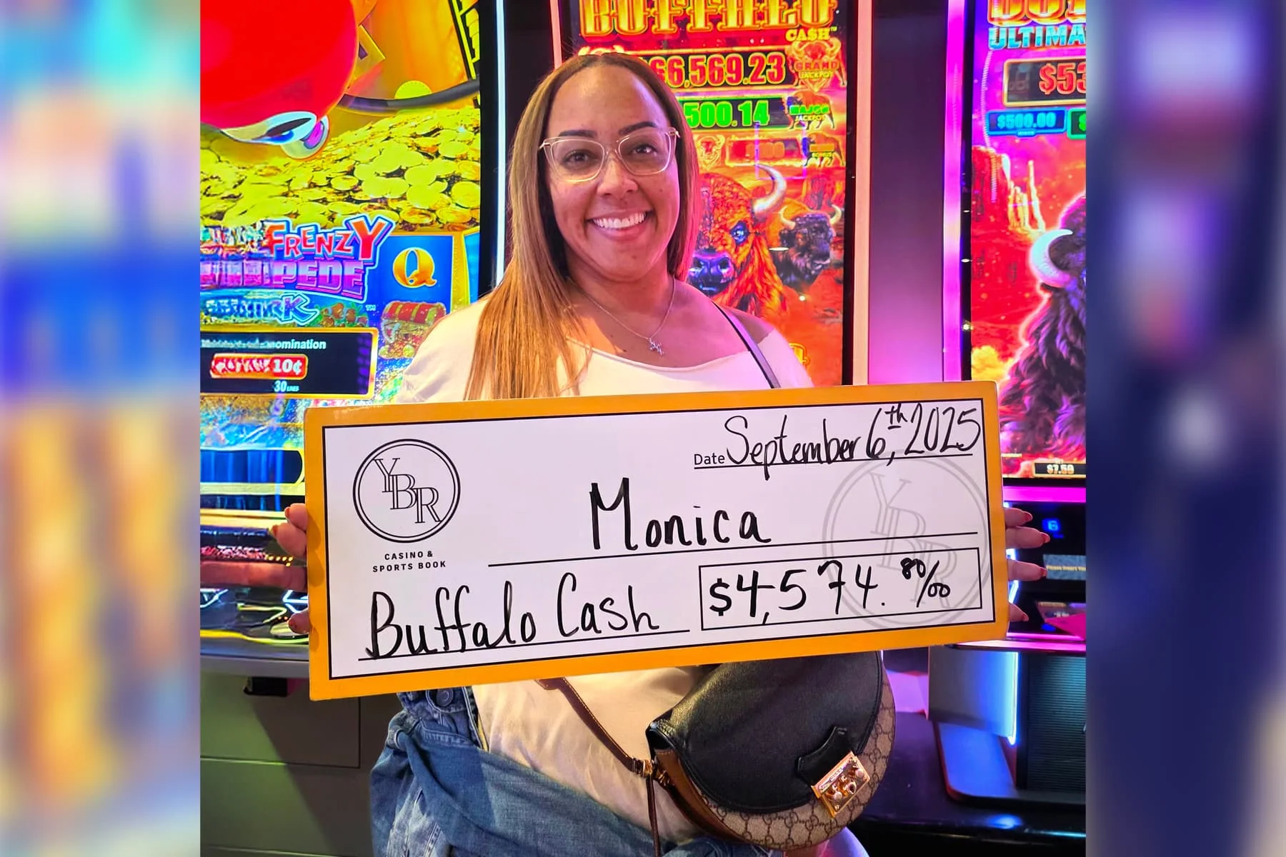 Monica won $4,574