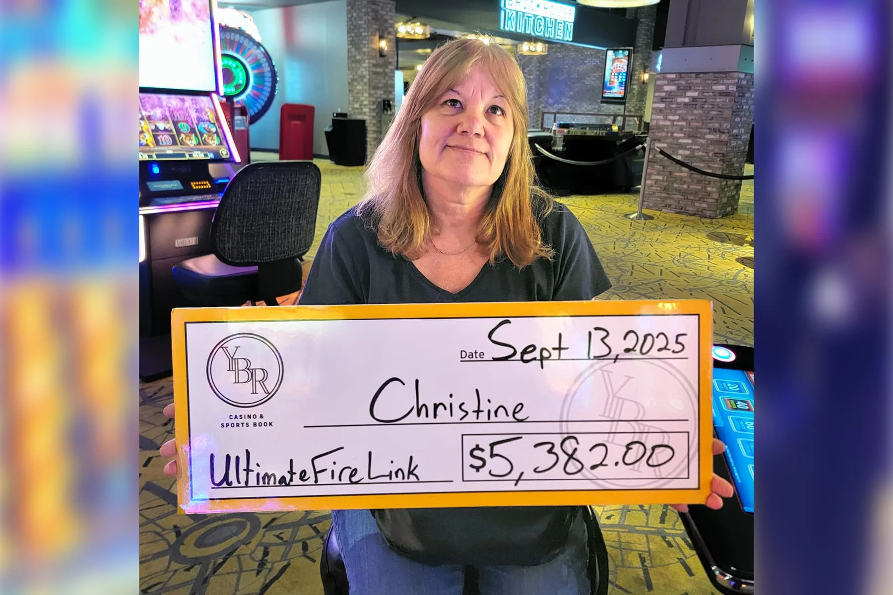 Christine won $5,382