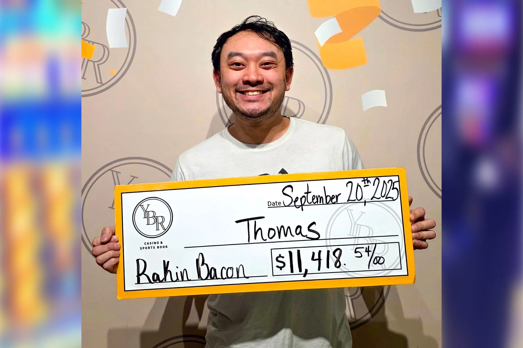 Thomas won $11,418