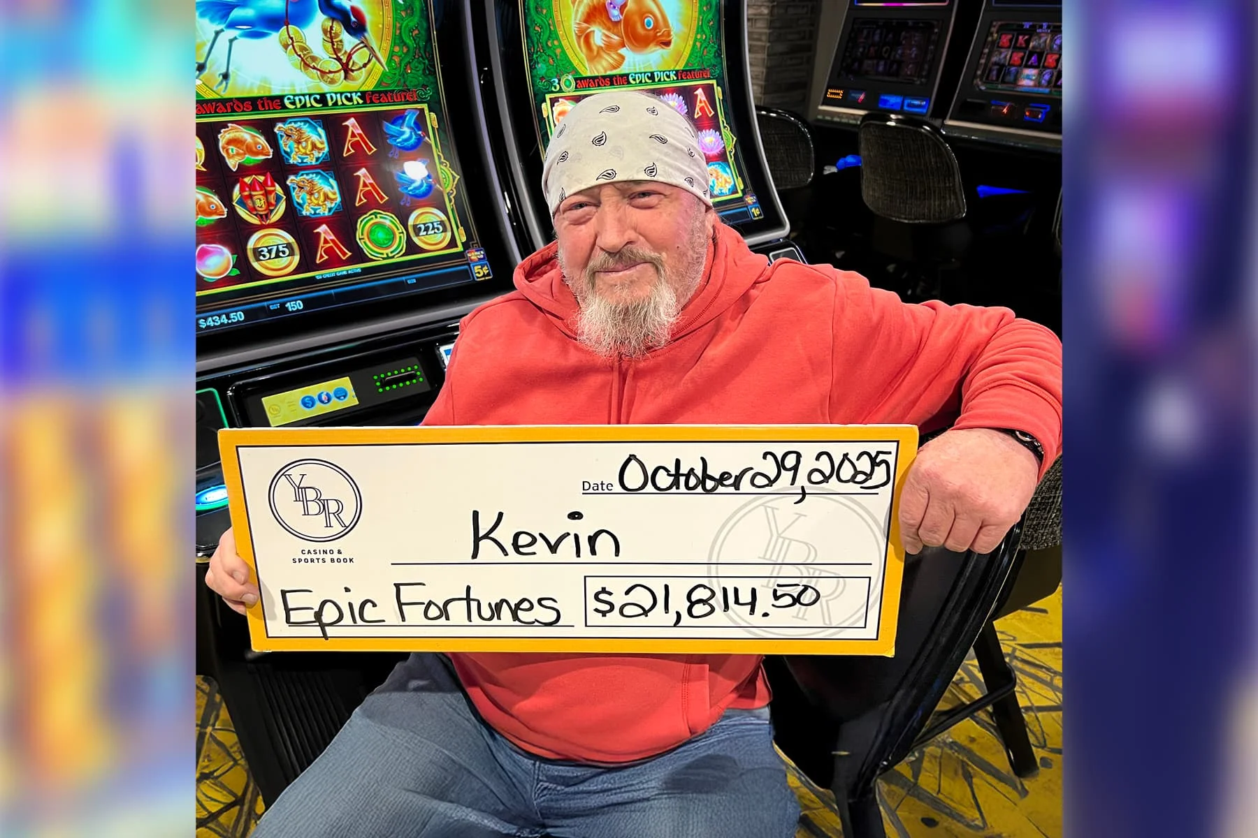 Kevin won $21,814