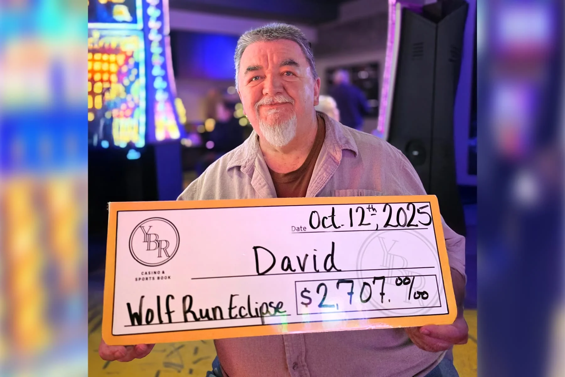 David won $2,707