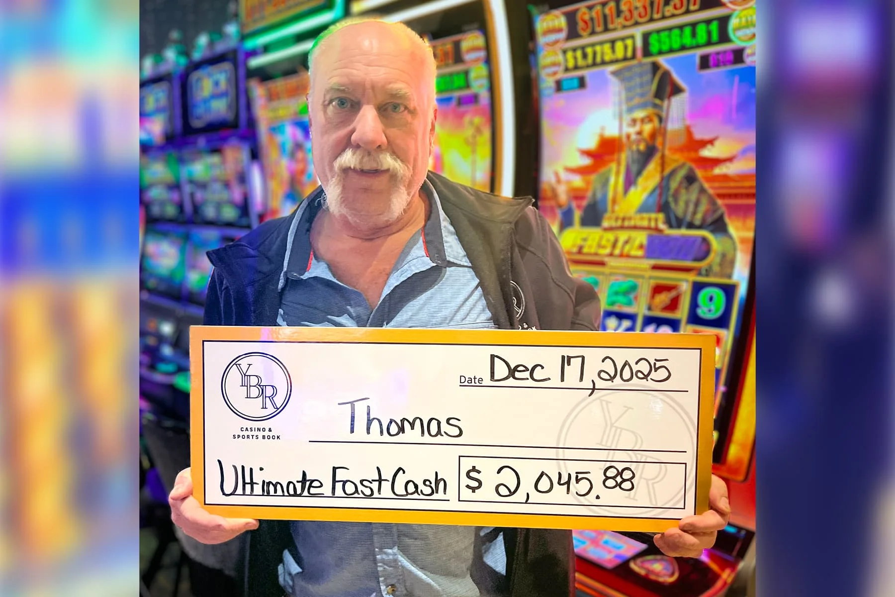 Thomas won $2,045