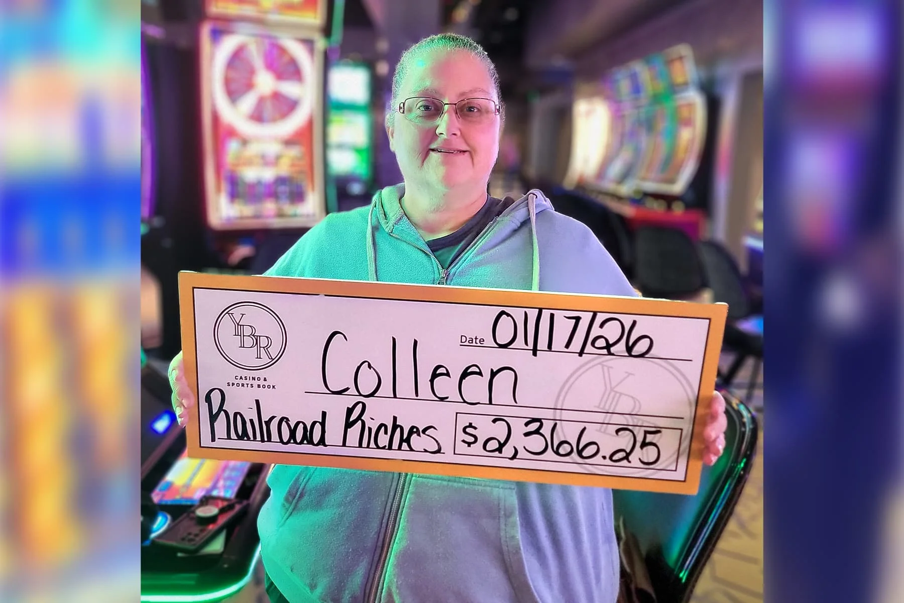 Colleen won $2,366