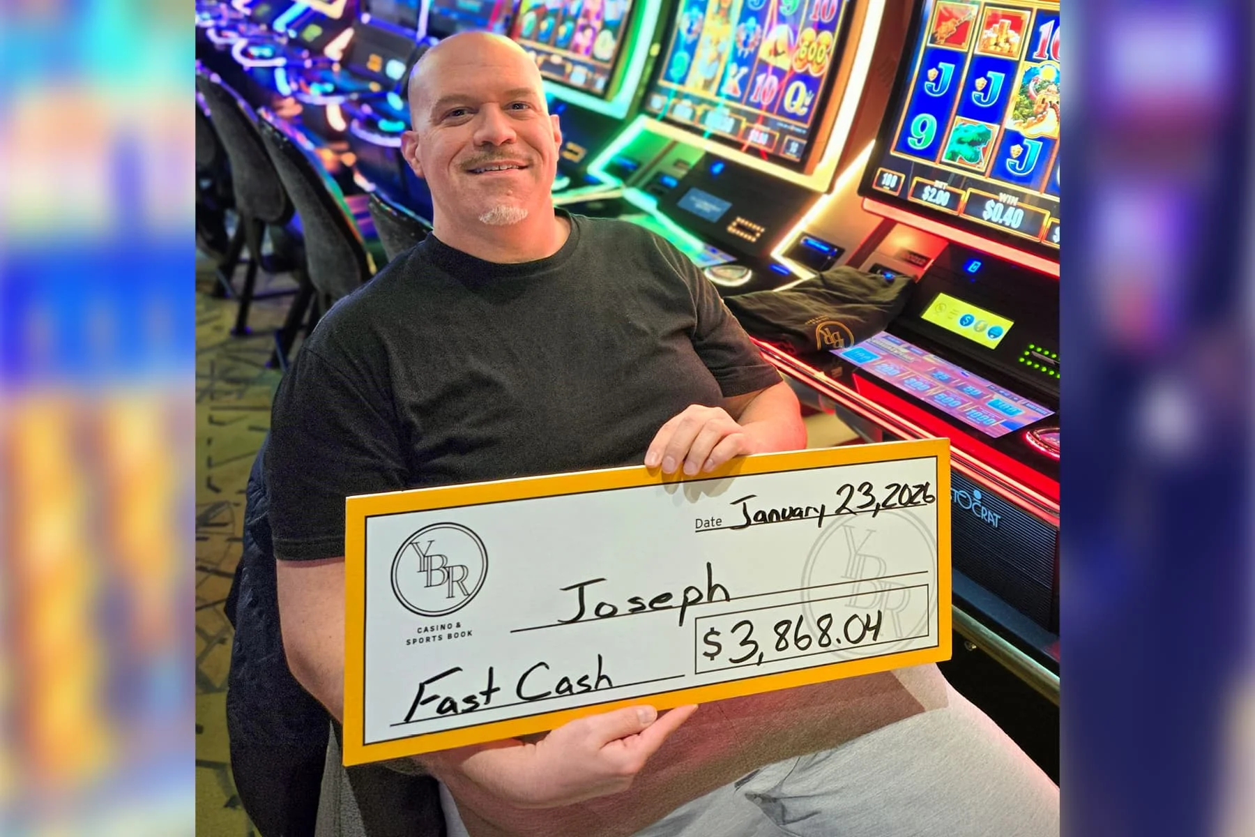 Joseph won $3,868