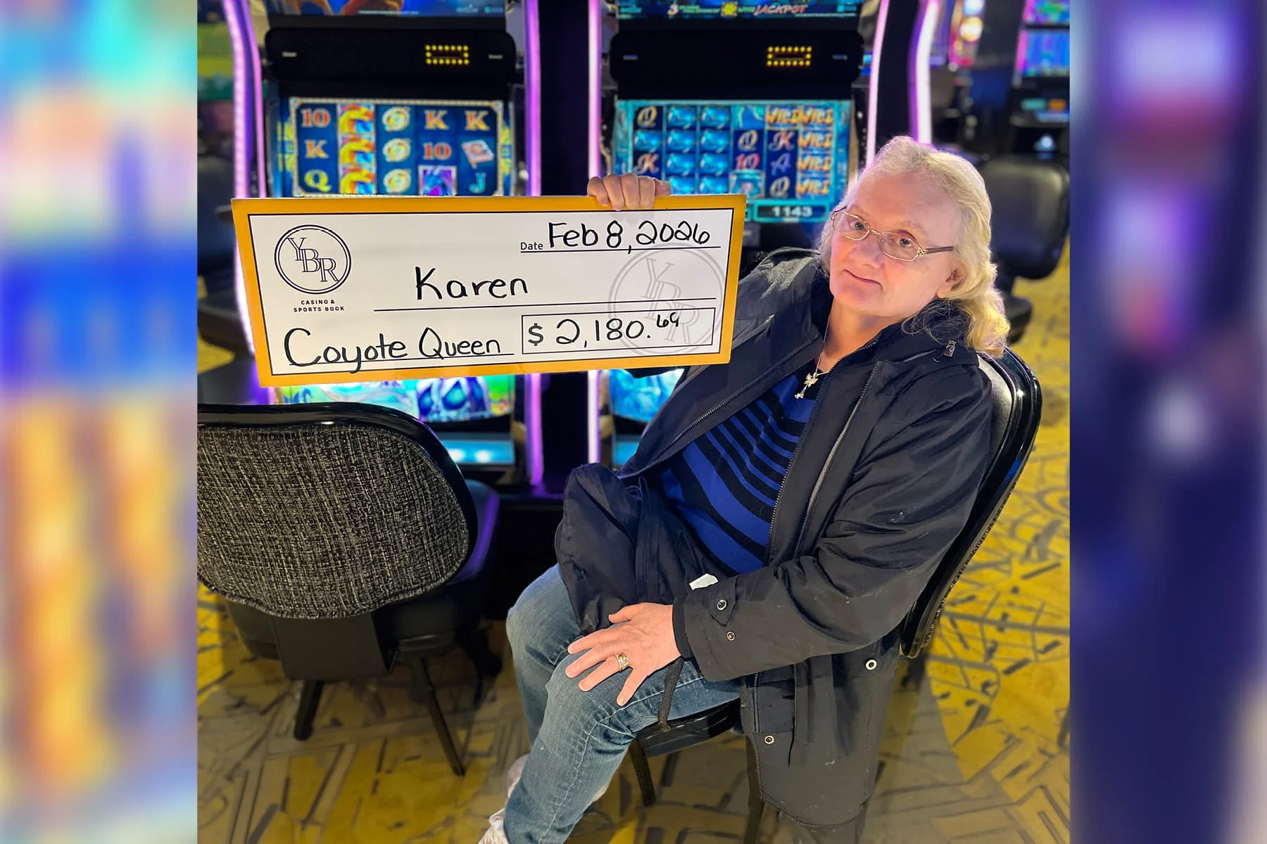 Karen won $2,180