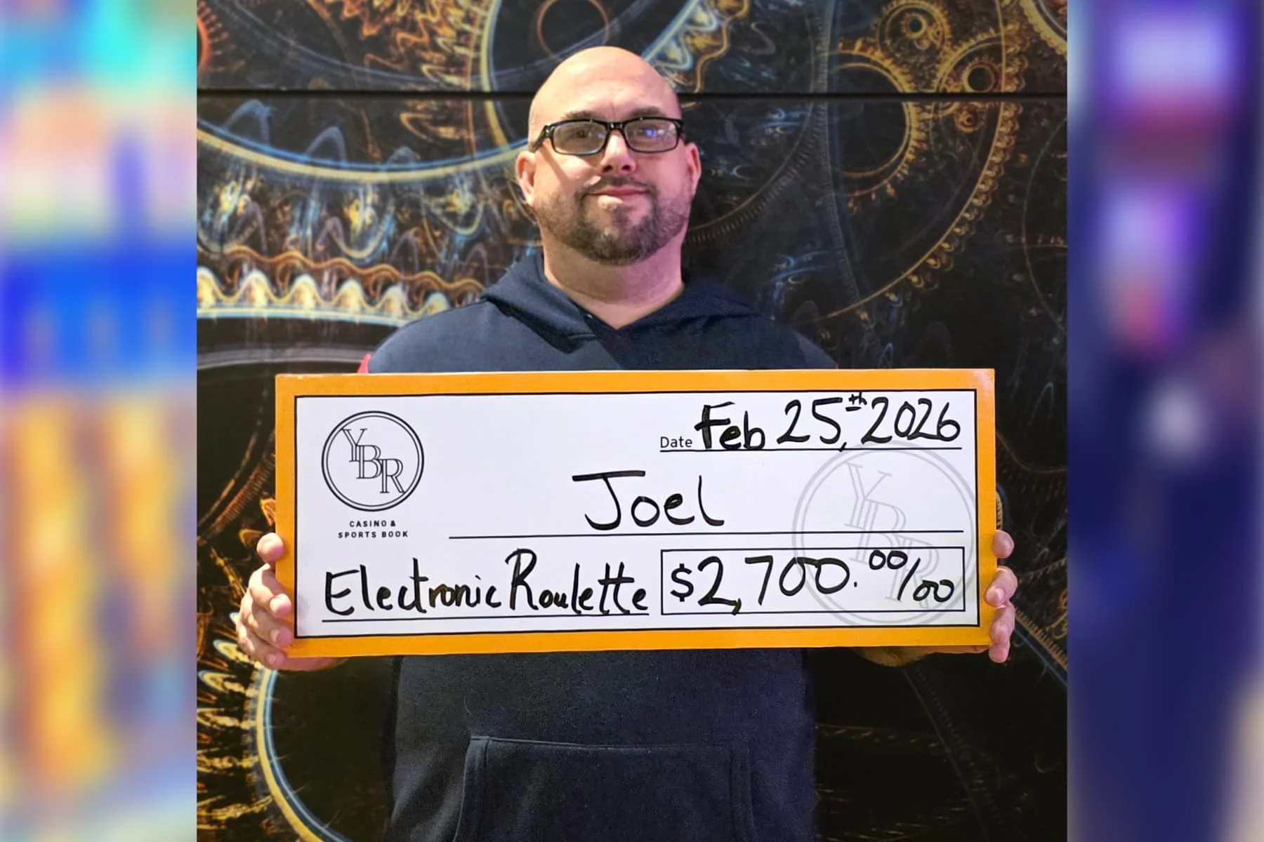 Joel won $2,700