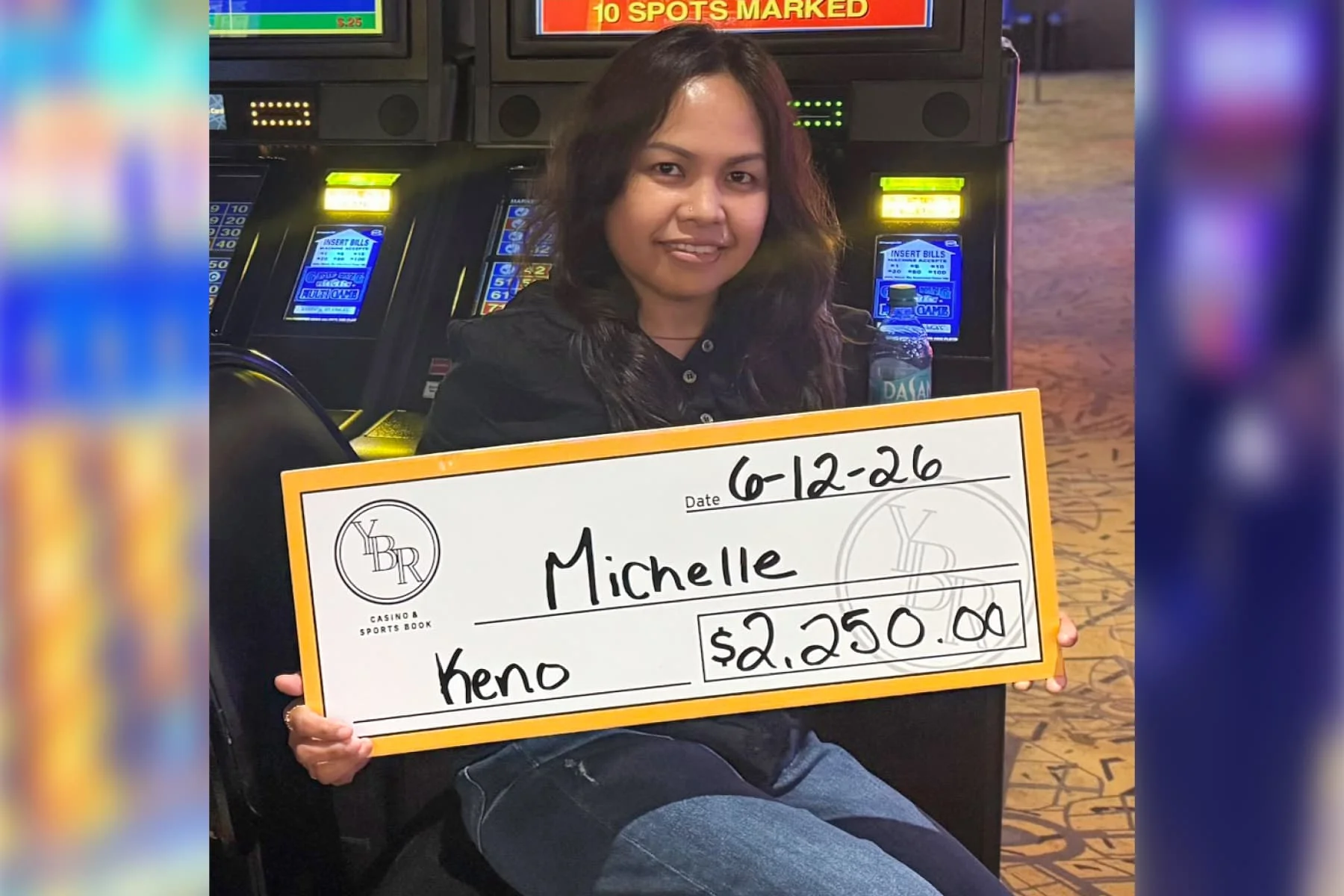 Michelle won $2,250