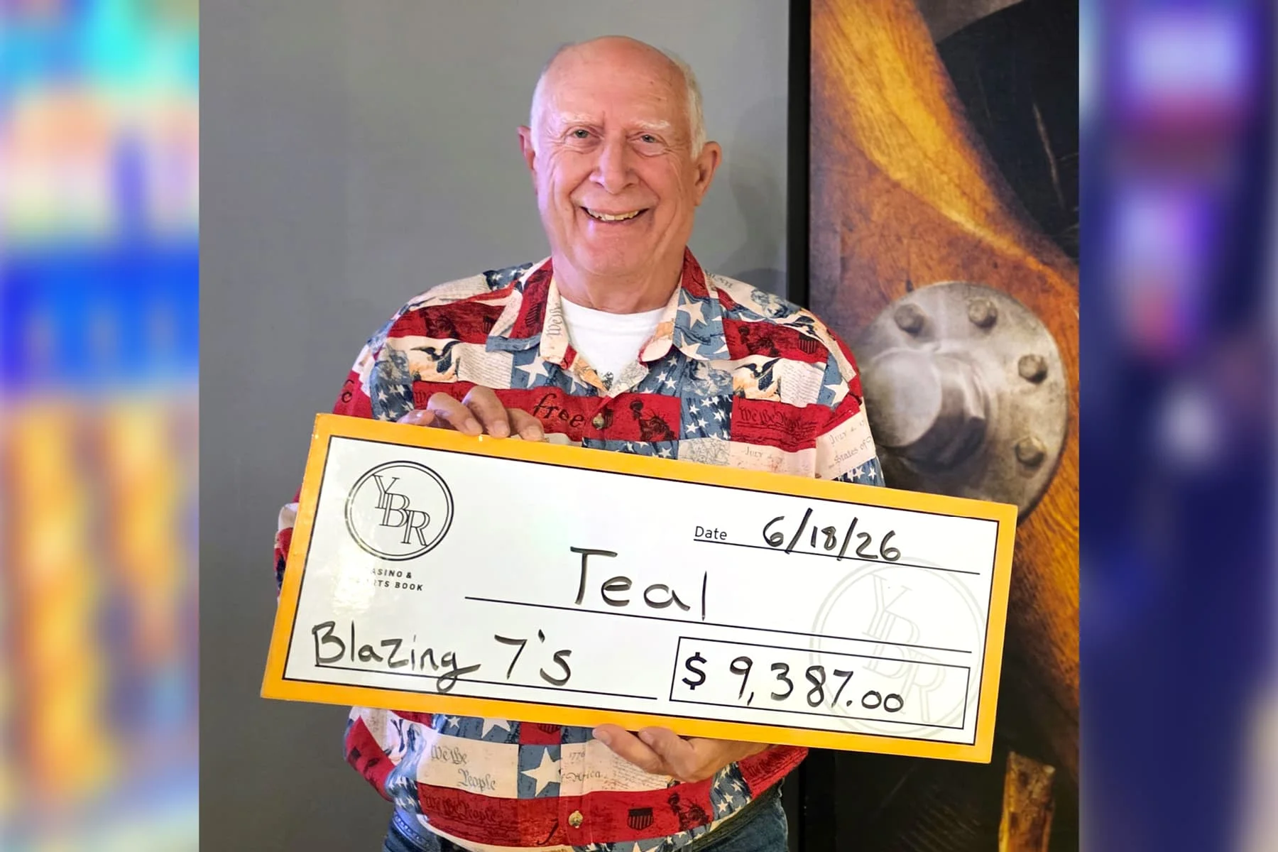 Teal won $9,387