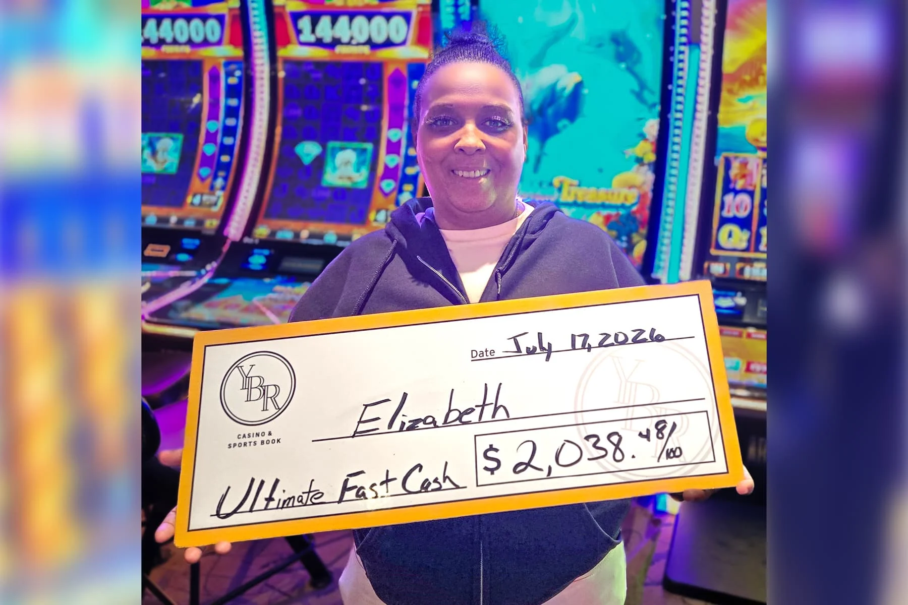 Elizabeth won $2,038