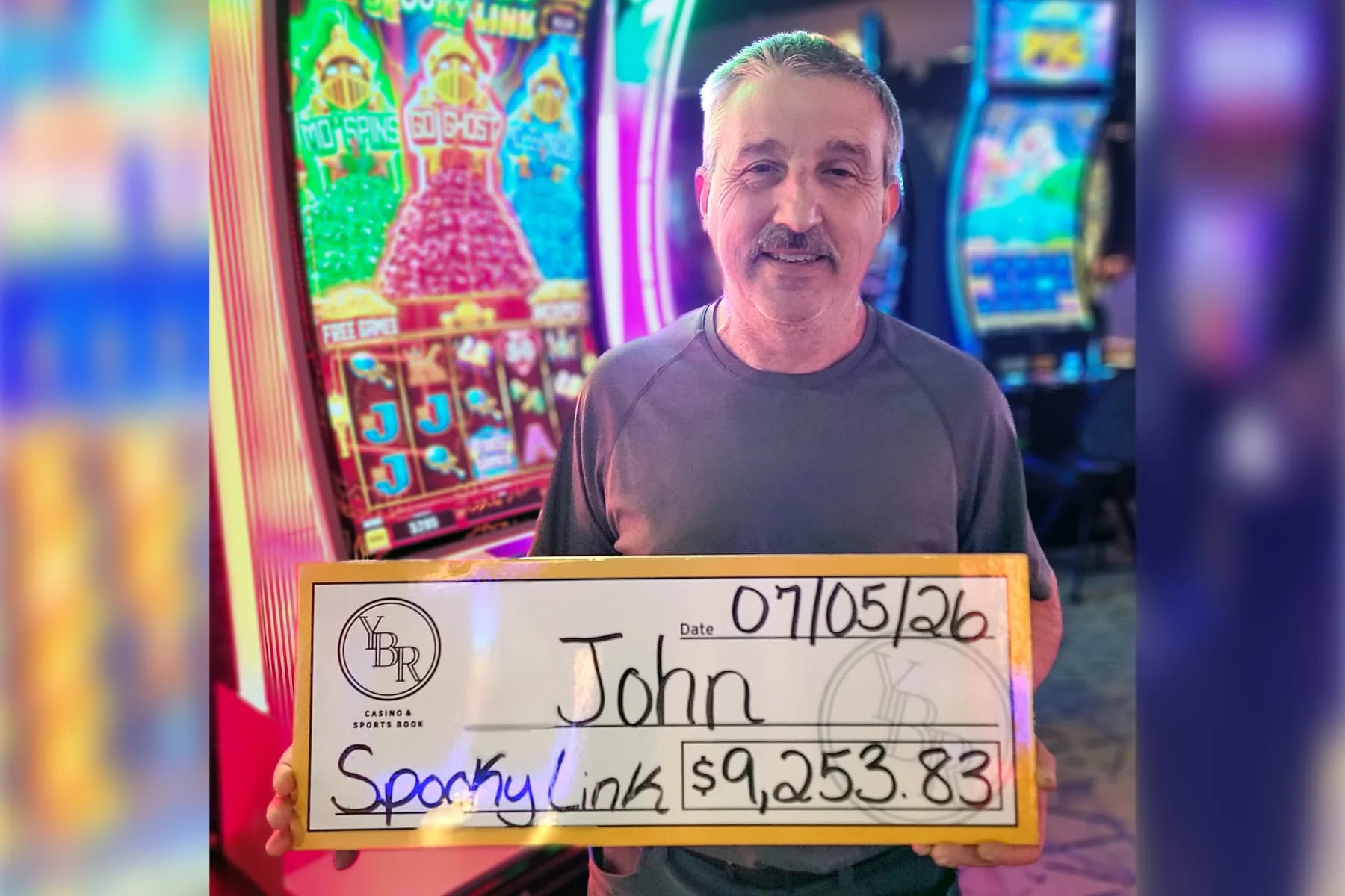 John won $9,253