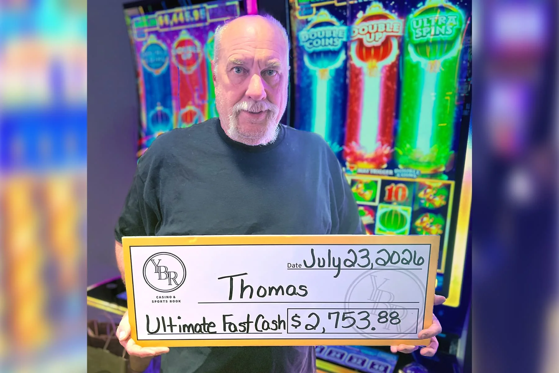 Thomas won $2,753