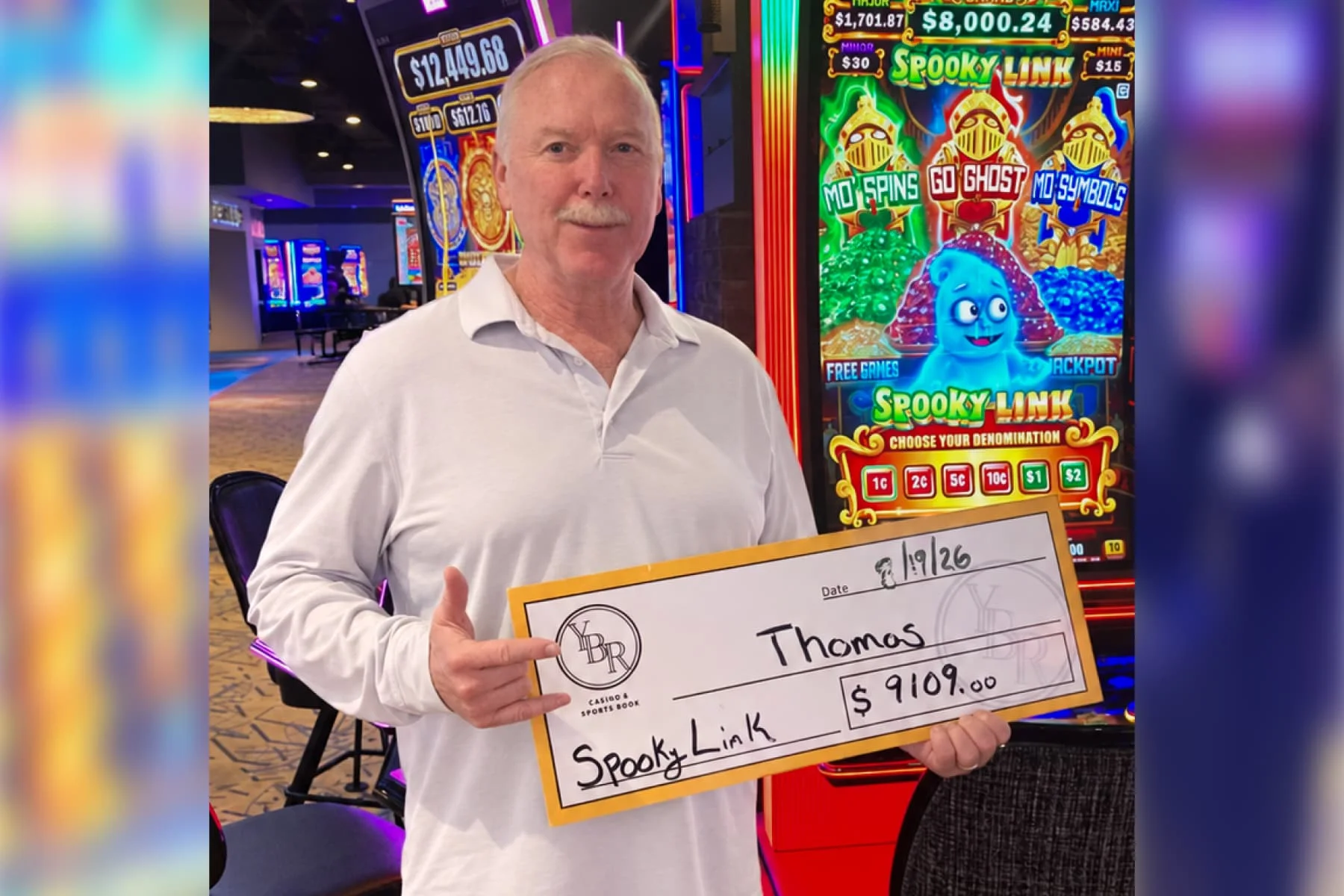 Thomas won $9,109