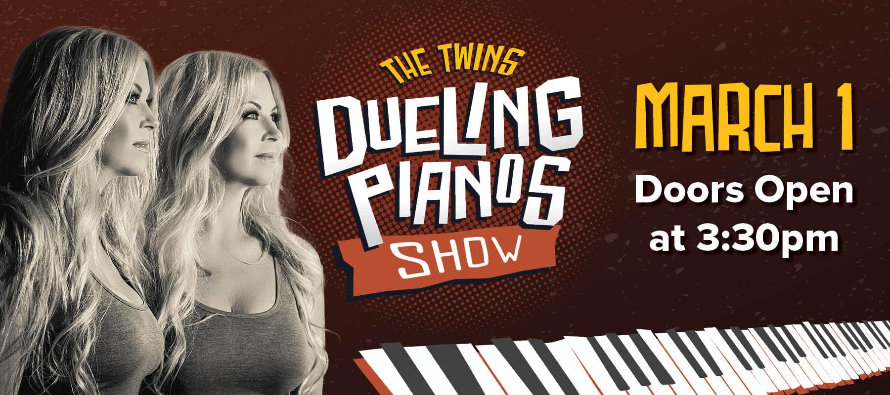 The Twins Dueling Pianos Buffet Dinner & Interactive Show Mar 1