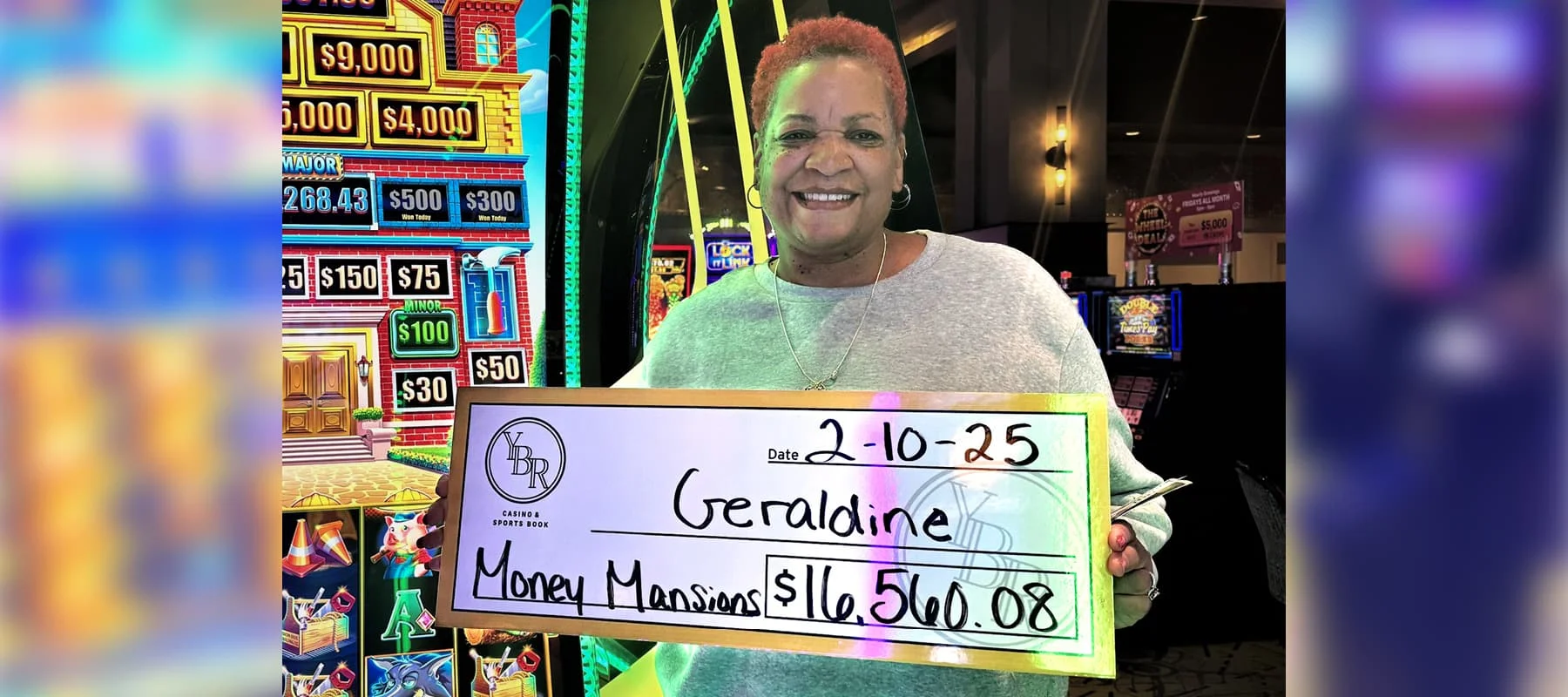 Geraldine won $16,560